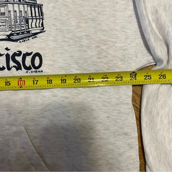 NWOT VTG San Francisco Hoodie Made in USA Skyline Cable Car Golden Gate Mens XL - Picture 7 of 7